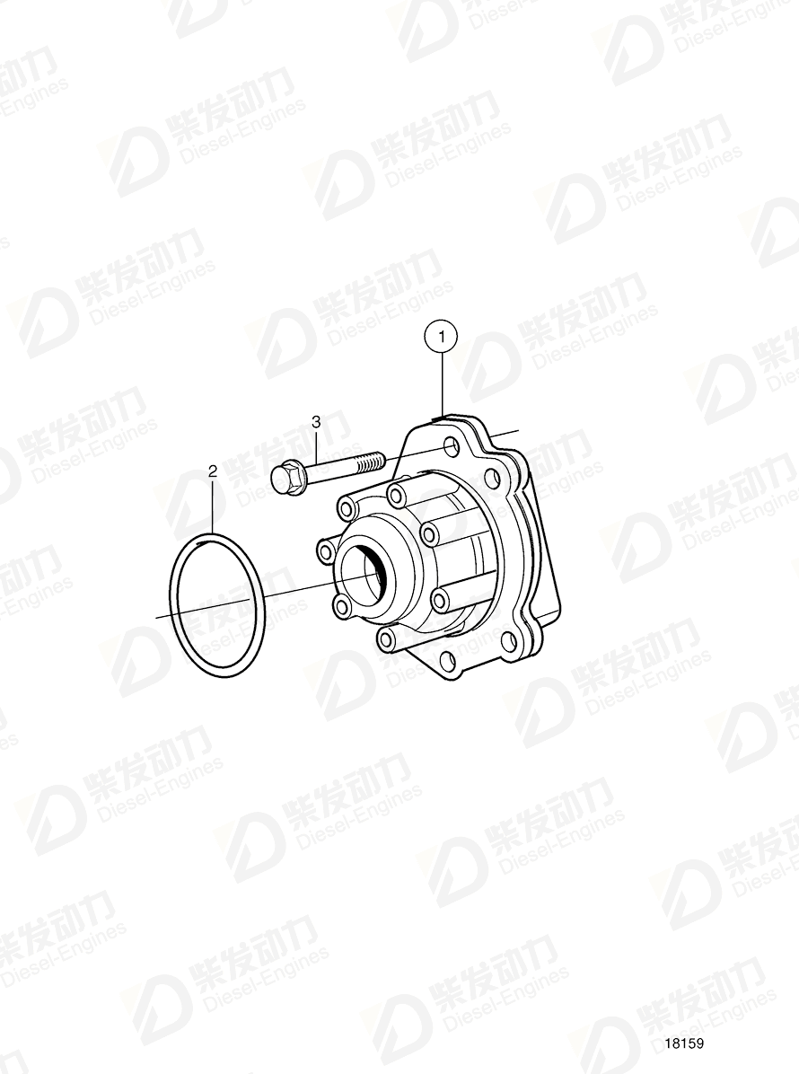 VOLVO Bearing housing 8170641 Drawing